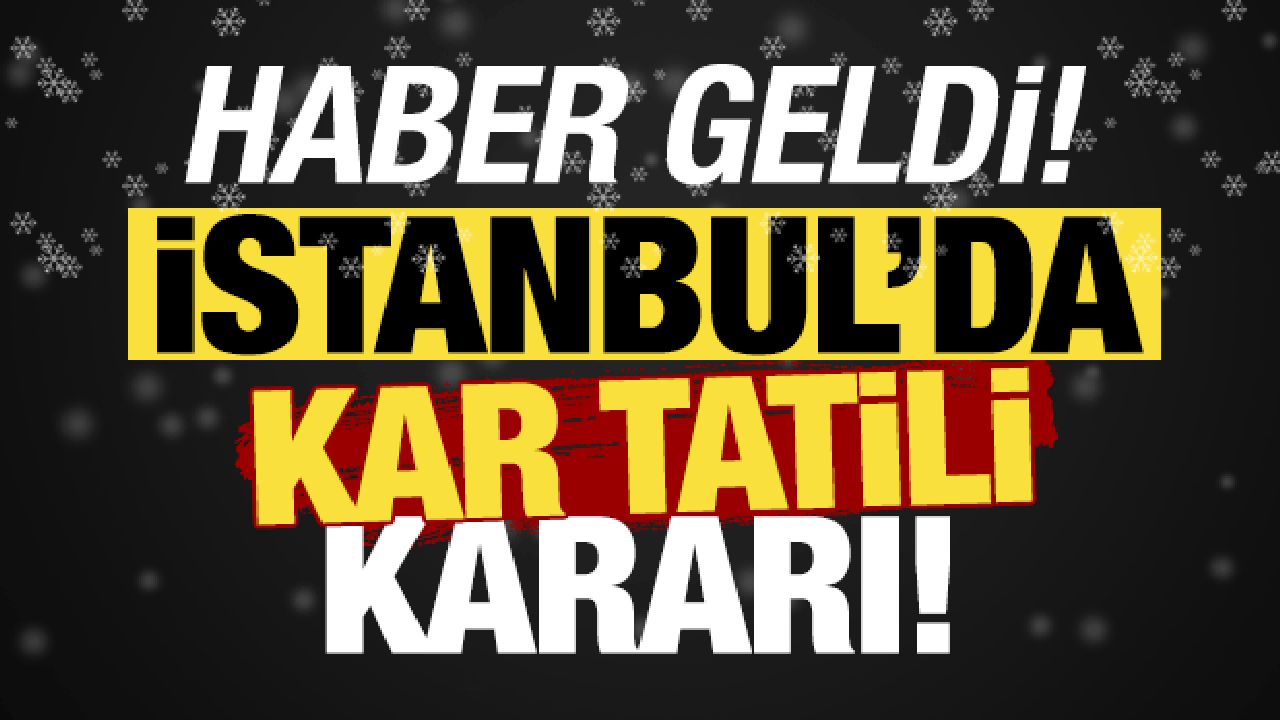 Son dakika: İstanbul'da yarın okullar tatil!