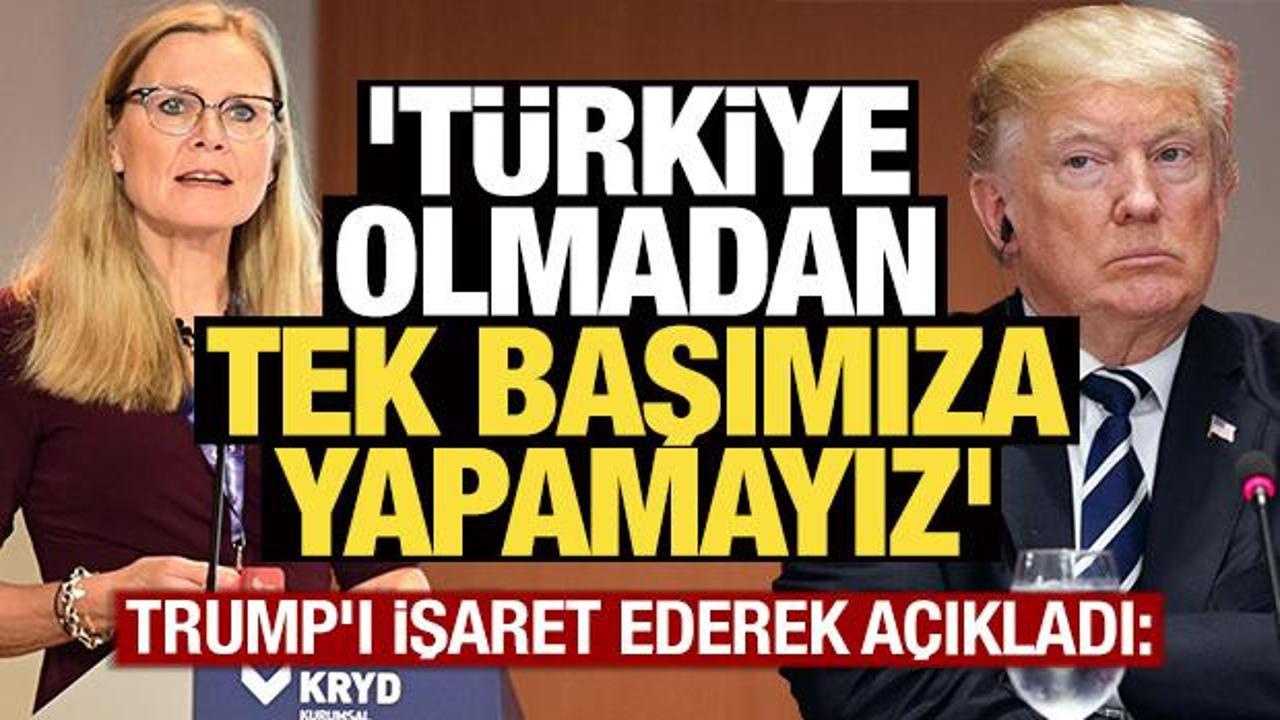 Trump'ı işaret ederek a&ccedil;ıkladı: 'T&uuml;rkiye olmadan tek başımıza başaramayız'