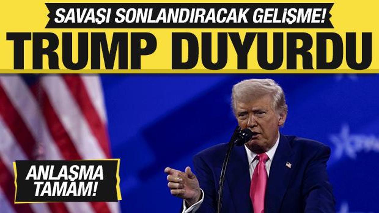 ABD Başkanı Trump son dakika duyurdu! Savaşı sonlandıracak gelişme!