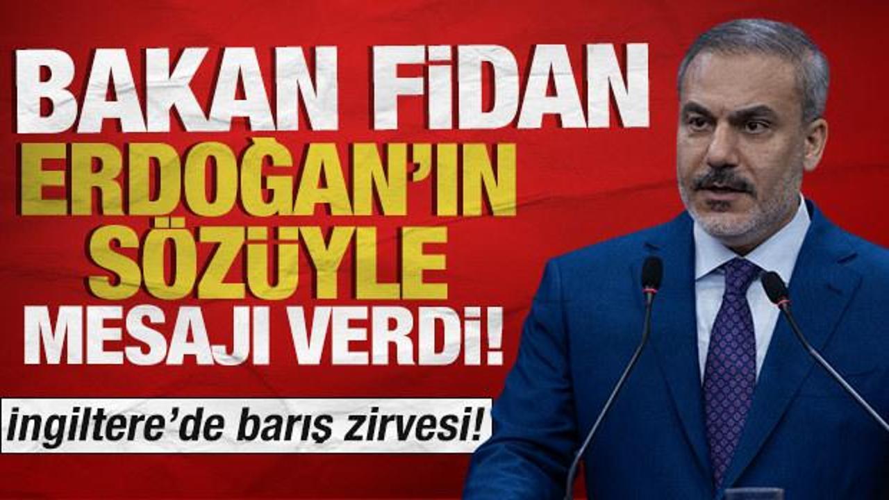 Bakan Fidan Erdoğan'ın s&ouml;z&uuml;yle mesajı verdi! 'Barışın kaybedeni olmaz'