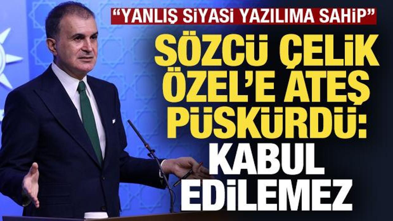 &Ccedil;elik'ten &Ouml;zg&uuml;r &Ouml;zel'e sert tepki: Kuvvet komutanlarının hedef alınması kabul edilemez