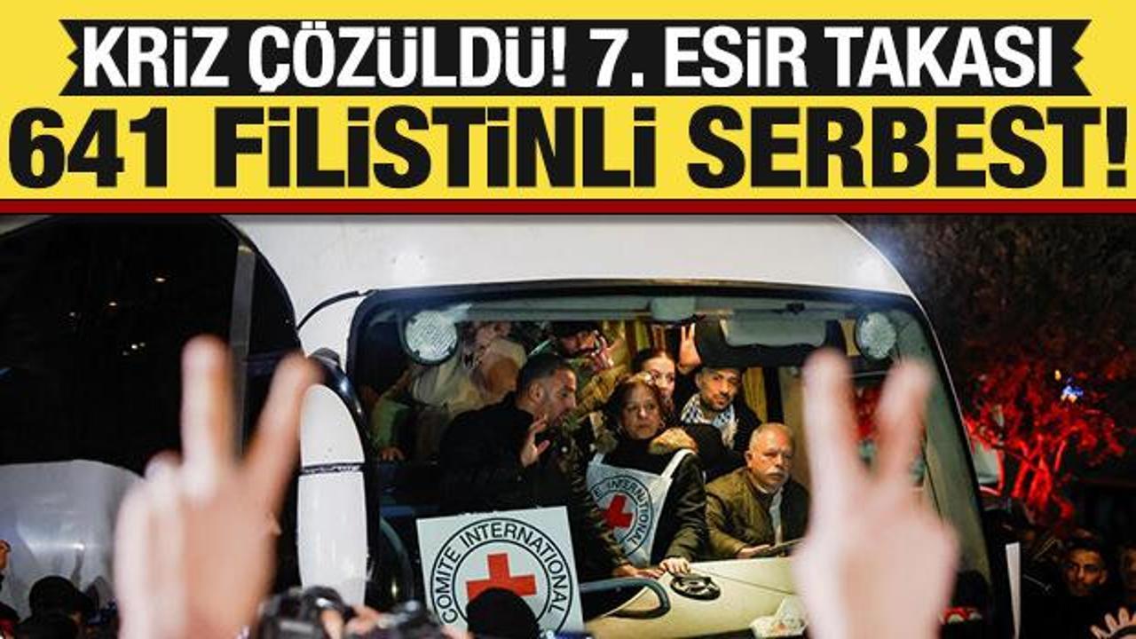Kriz &ccedil;&ouml;z&uuml;ld&uuml;! 641 Filistinli esir serbest kaldı