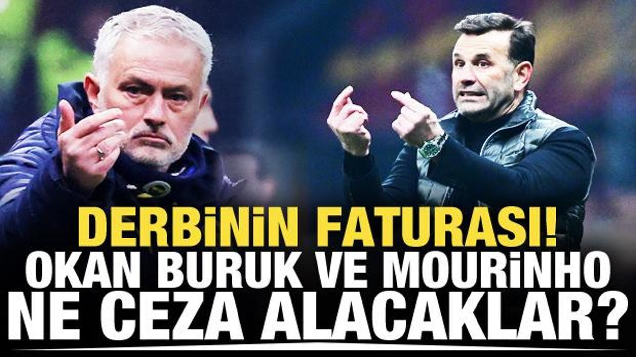 Okan Buruk ve Jose Mourinho ne ceza alacak? İşte talimatlara g&ouml;re derbinin faturası