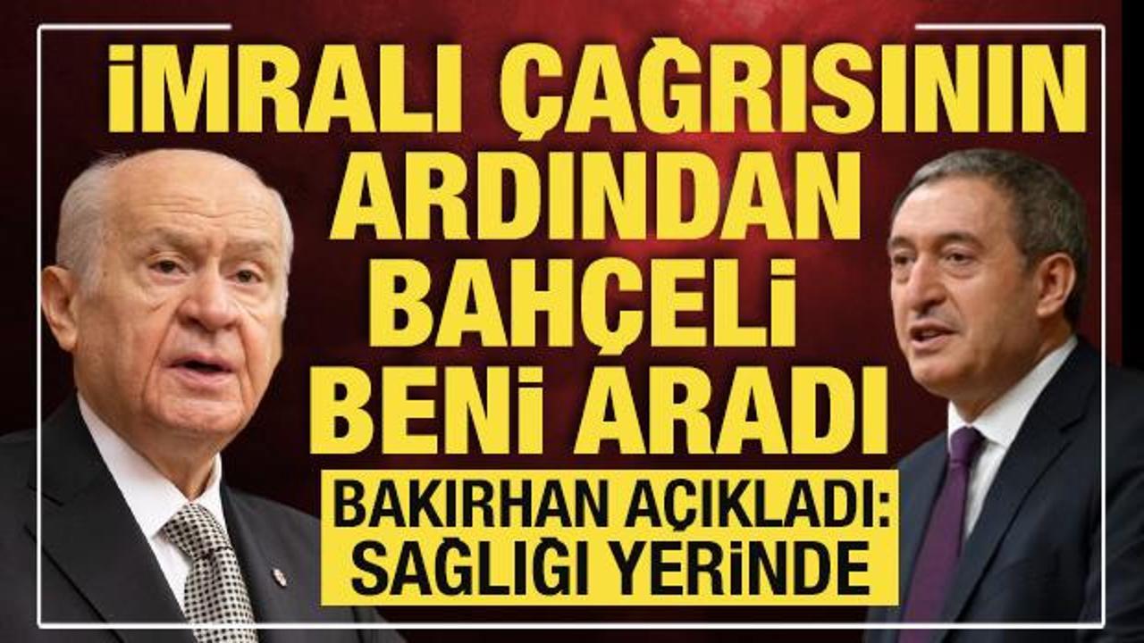 Tuncer Bakırhan: İmralı çağrısının ardından Bahçeli beni aradı