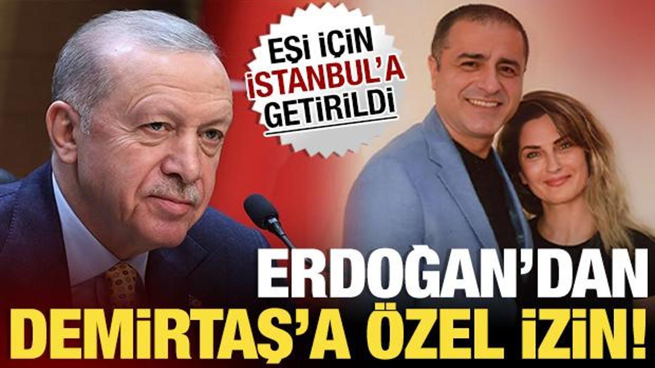 Cumhurbaşkanı Erdoğan'dan Selahattin Demirtaş'a özel izin! Eşine refakat etti