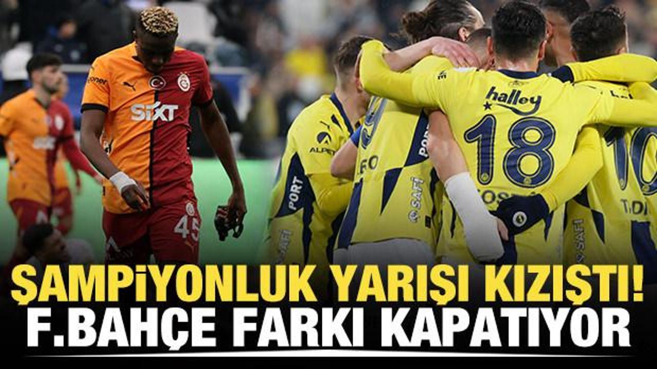 Şampiyonluk yarışı kızıştı! Fenerbah&ccedil;e farkı kapatıyor