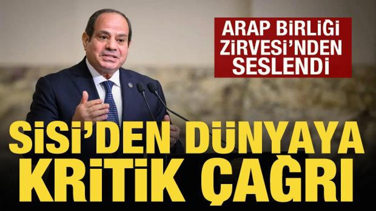 Sisi'den d&uuml;nyaya Filistin &ccedil;ağrısı