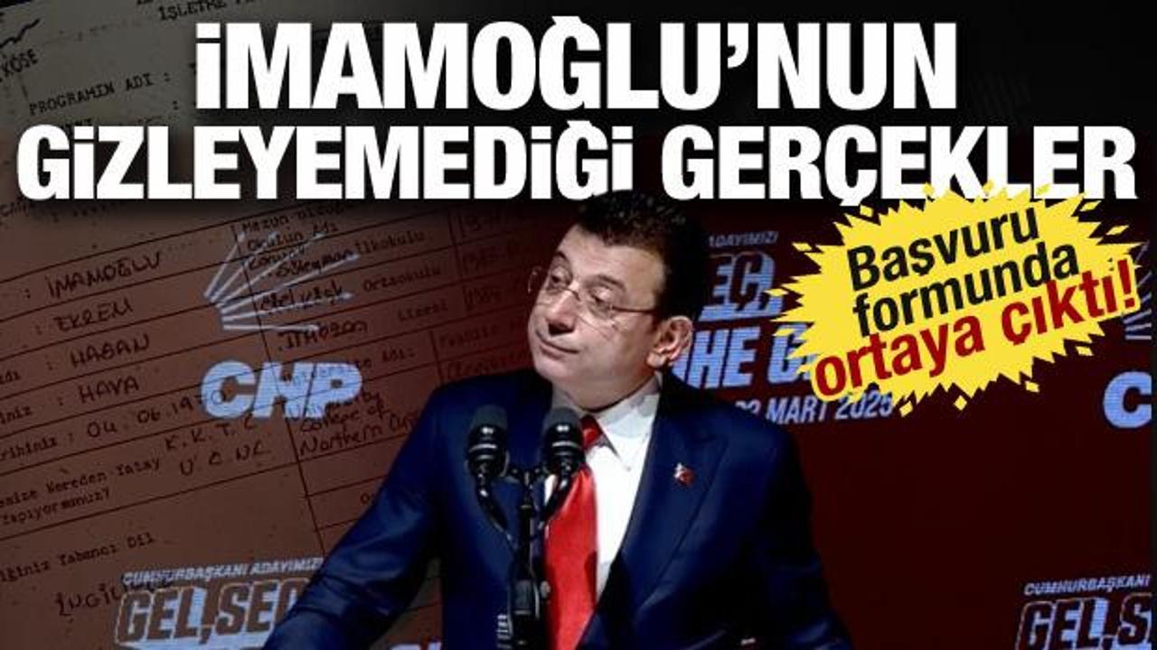 İmamoğlu'nun usulsüz yatay geçişinde bir skandal daha! Başvuru formunda ortaya çıktı