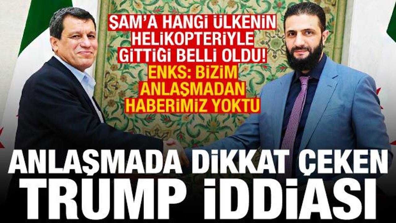 Suriye'yle SDG anlaştı! Şam'a ABD helikopteriyle gitti! Anlaşmayla ilgili Trump iddiası