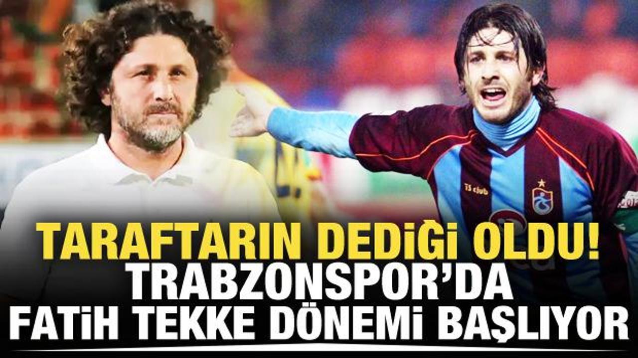 Trabzonspor'da Fatih Tekke d&ouml;nemi başlıyor!