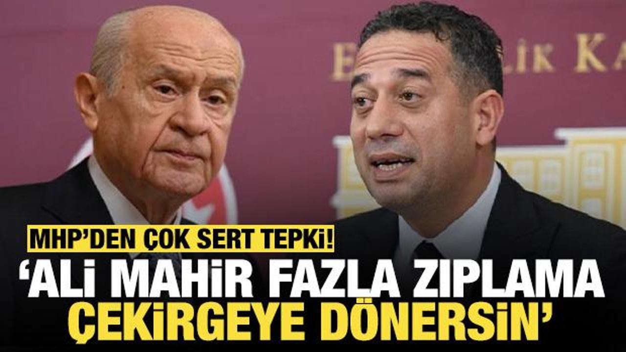 MHP'den CHP'li isme flaş sözler: Ali Mahir çok zıplama, çekirgeye dönersin