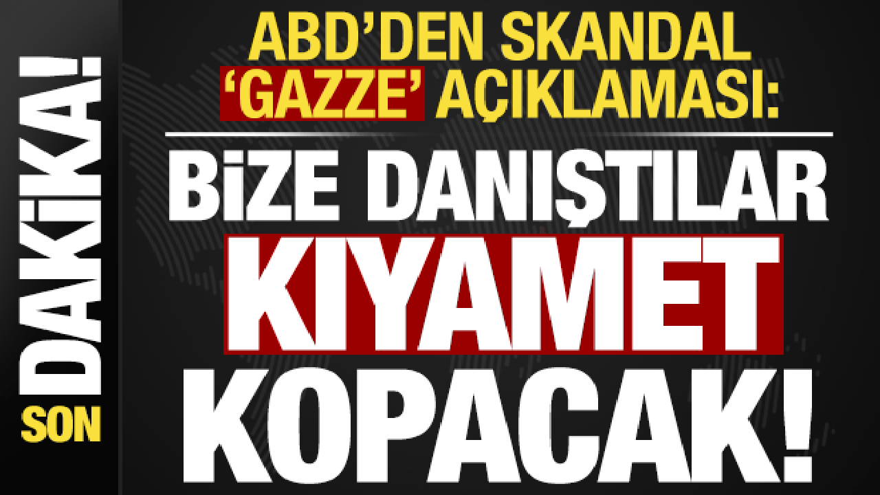 Son dakika haberi... ABD'den skandal 'Gazze' açıklaması: Bize danıştılar, kıyamet kopacak!
