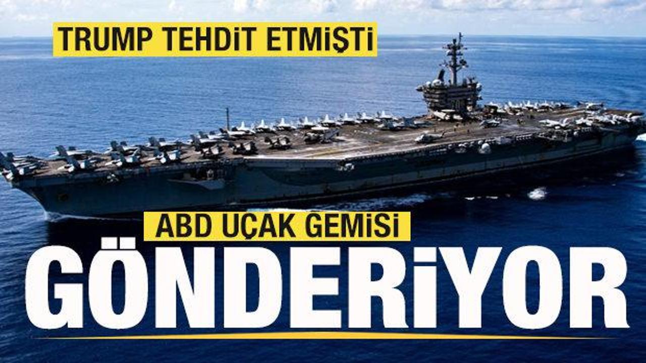 Trump tehdit etmişti! Savaş mesajı: ABD u&ccedil;ak gemisi g&ouml;nderiyor
