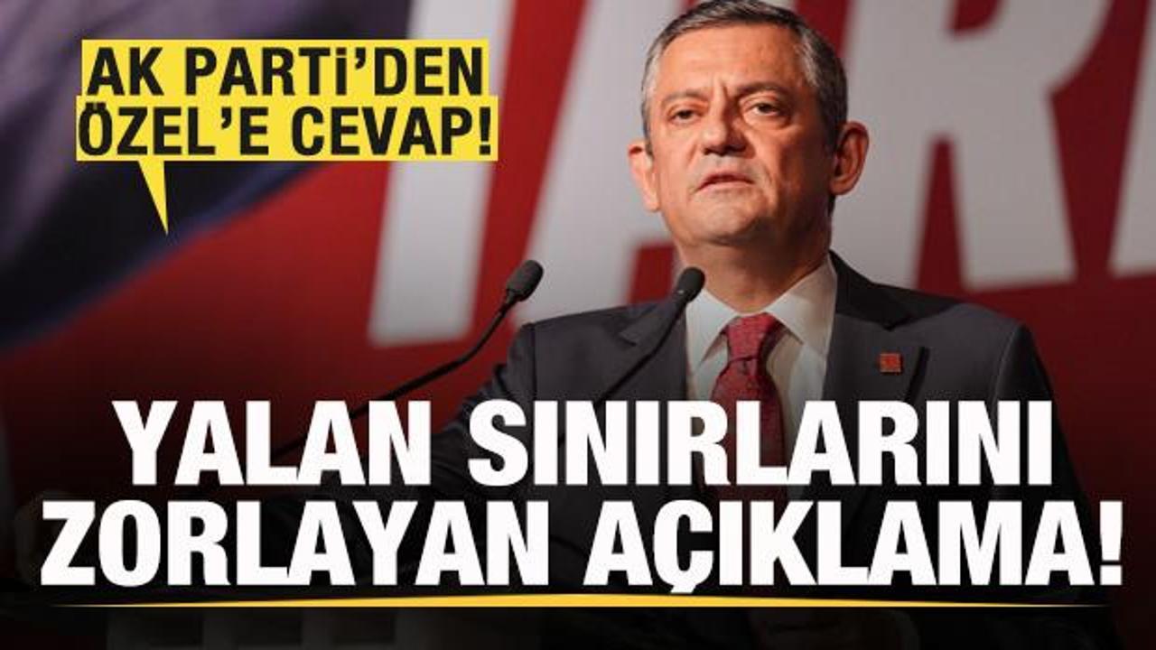 AK Parti'den &Ouml;zg&uuml;r &Ouml;zel'e tepki: Yalan sınırlarını zorlayan bir a&ccedil;ıklama!