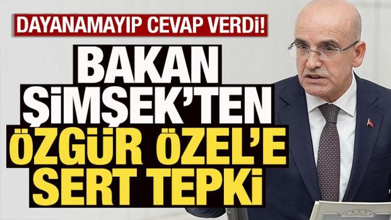 Bakan Şimşek'ten &Ouml;zg&uuml;r &Ouml;zel'e MASAK yanıtı!