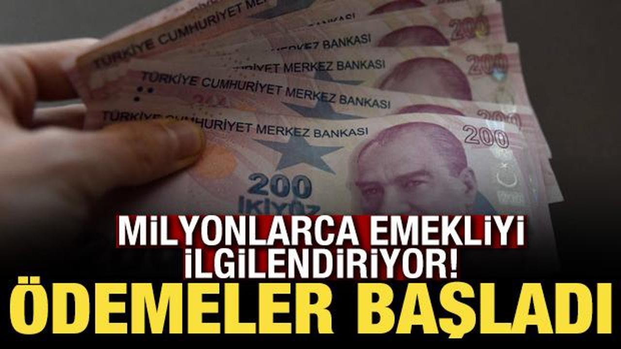 Emeklilere bayram ikramiyesi &ouml;demeleri başladı
