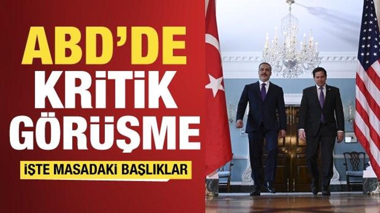 Dışişleri Bakanı Hakan Fidan'dan ABD'de kritik g&ouml;r&uuml;şme