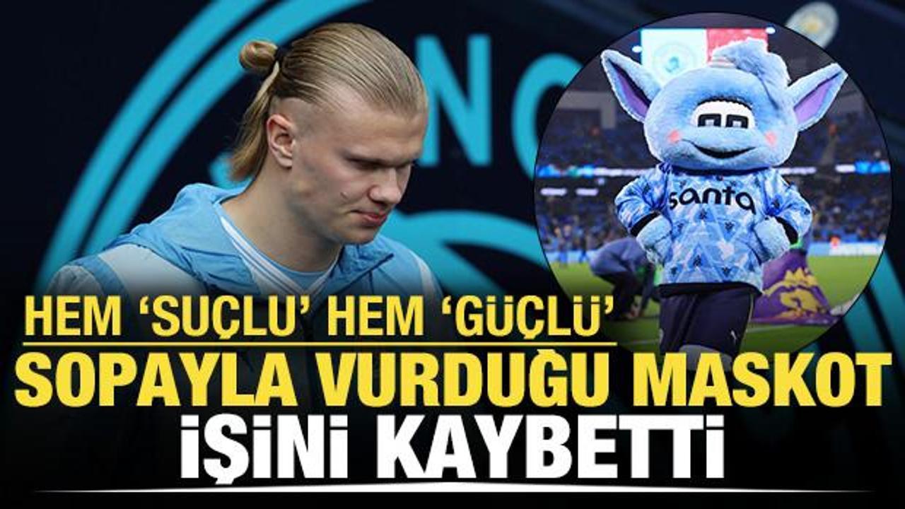 Haaland'ın 'sopayla vurduğu' maskot polise şikayet edince işini kaybetti