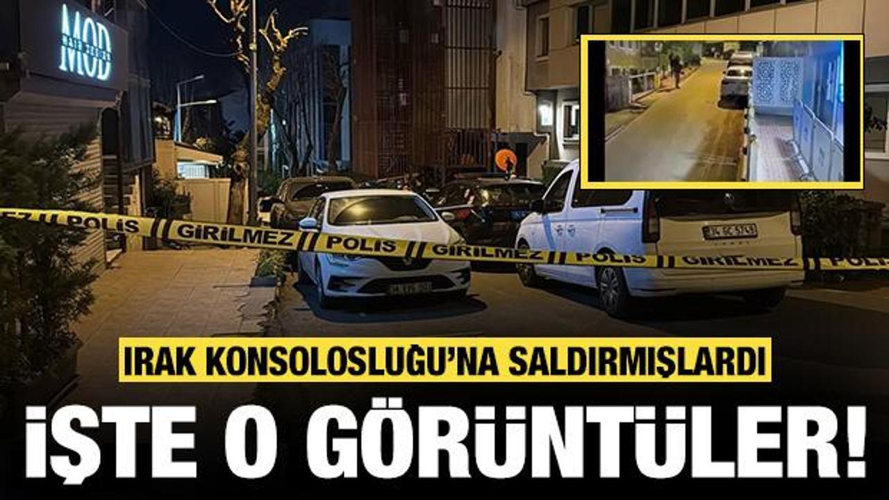 Irak Konsolosluğu'na uzun namlulu silahlarla saldırmışlardı: İşte o görüntüler!