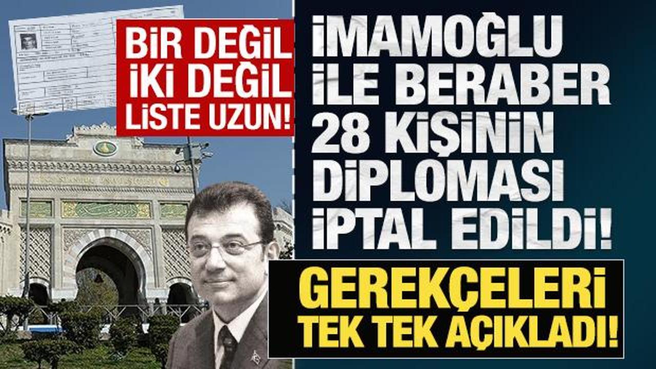 İstanbul Üniversitesi'nin diploma iptaline ilişkin gerekçeleri ortaya çıktı