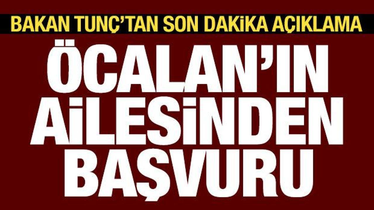 Öcalan'ın ailesinden ziyaret başvurusu! Adalet Bakanı'ndan açıklama geldi