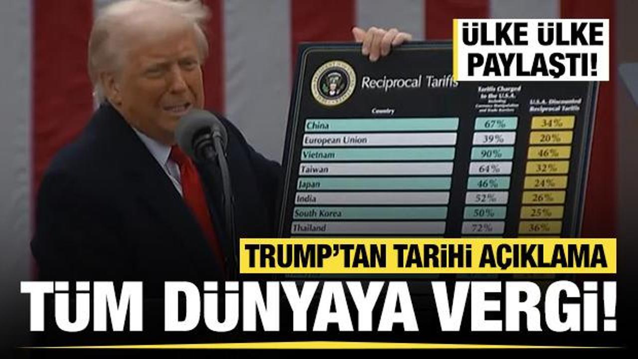 ABD Başkanı Trump'tan tarihi a&ccedil;ıklama: T&uuml;m d&uuml;nyaya vergi getirdi!