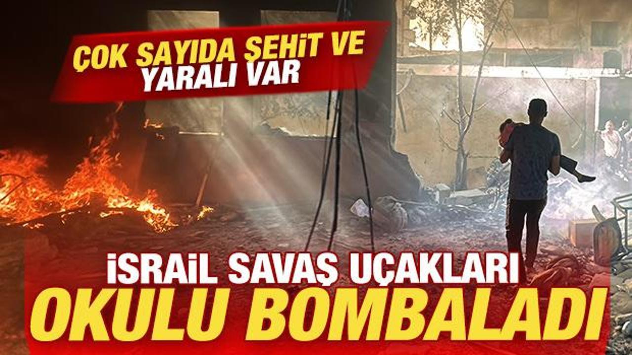 İsrail savaş uçakları Gazze'de bir okulu bombaladı: Çok sayıda şehit ve yaralı var