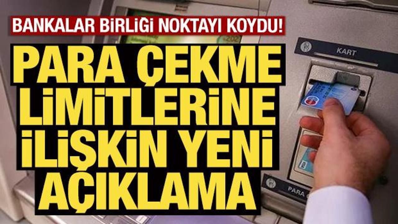TBB açıkladı: 20 bin TL altı nakit çekimler sadece ATM’den mi yapılacak?