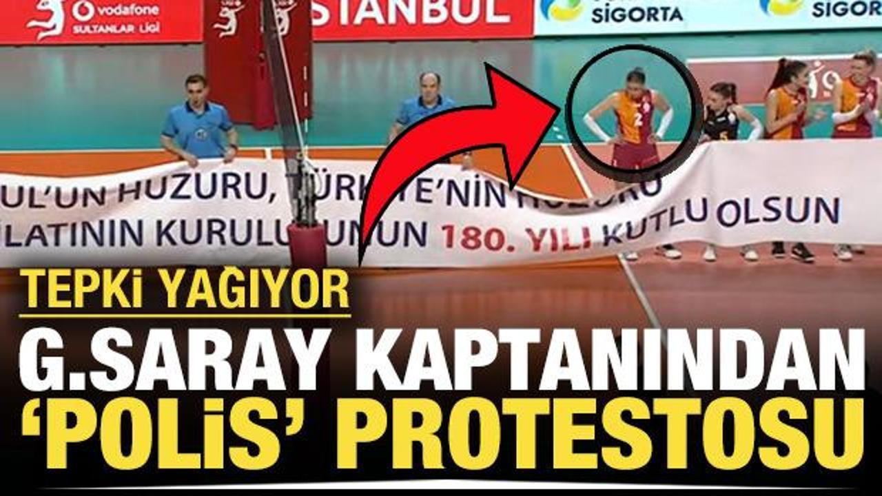 Galatasaray kaptanından 'polis' protestosu: Tepki yağıyor