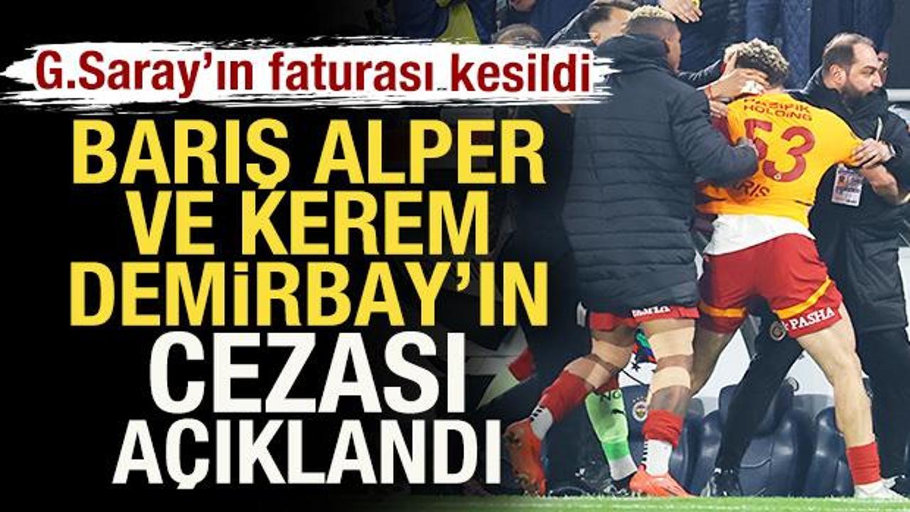 Derbi faturası kesildi! Barış Alper Yılmaz ve Kerem Demirbay'ın cezası a&ccedil;ıklandı