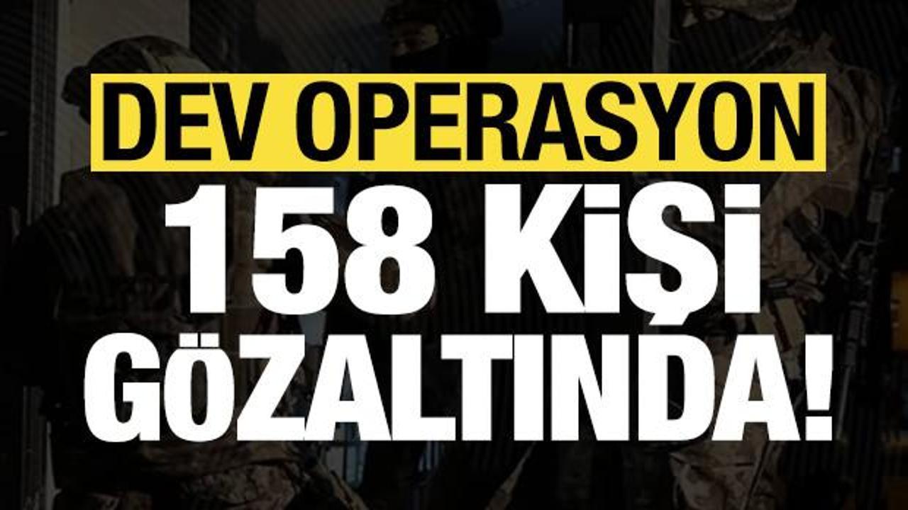 Bakan Yerlikaya duyurdu! Dev operasyon, 158 g&ouml;zaltı!