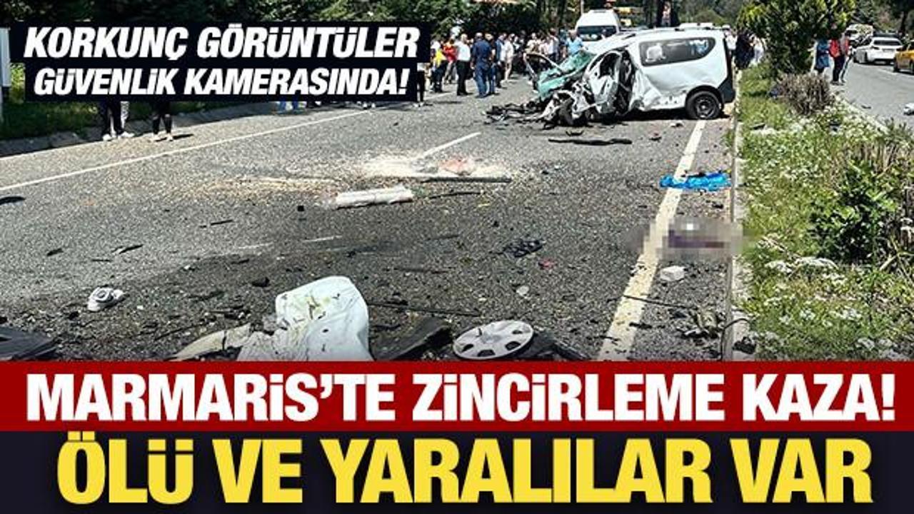 Marmaris'te zincirleme kaza! &Ouml;l&uuml; ve yaralılar var