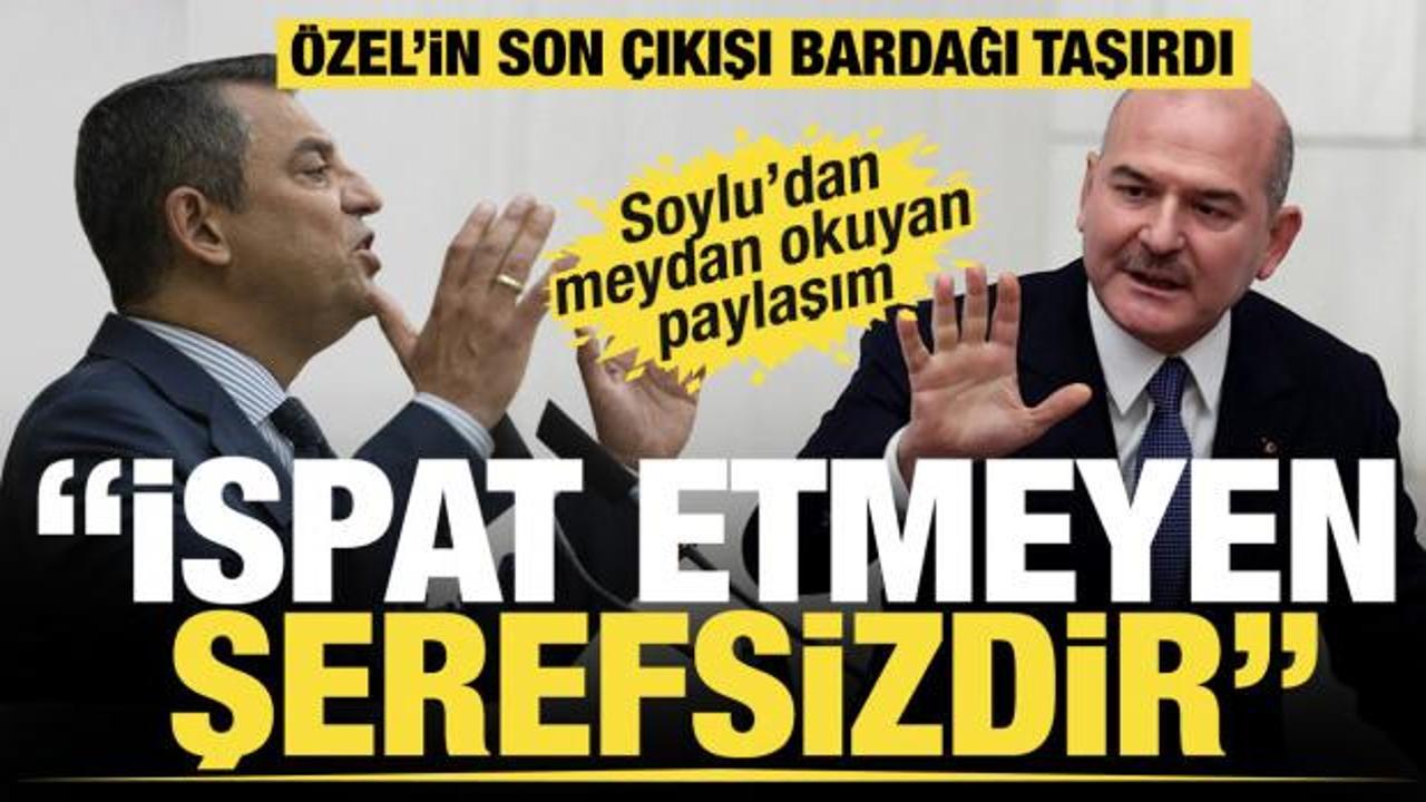 Süleyman Soylu, Özgür Özel'e 7 soru ve 7 cevap ile meydan okudu: İspat etmeyen şerefsizdir