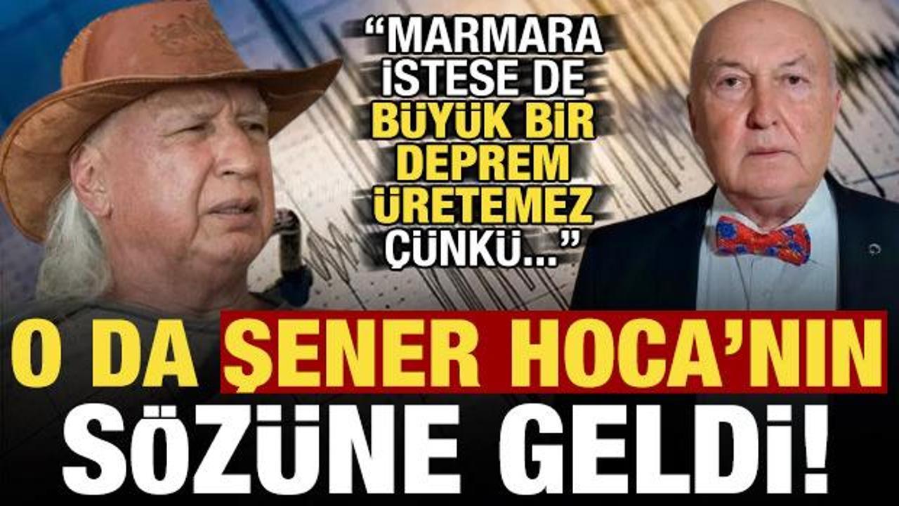 Ahmet Ercan da Şener Hocanın sözüne geldi: Marmara istese de büyük deprem...