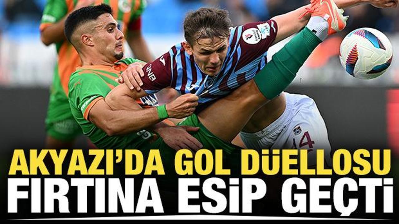 Akyazı'da gol d&uuml;ellosu: Fırtına esip g&uuml;rledi