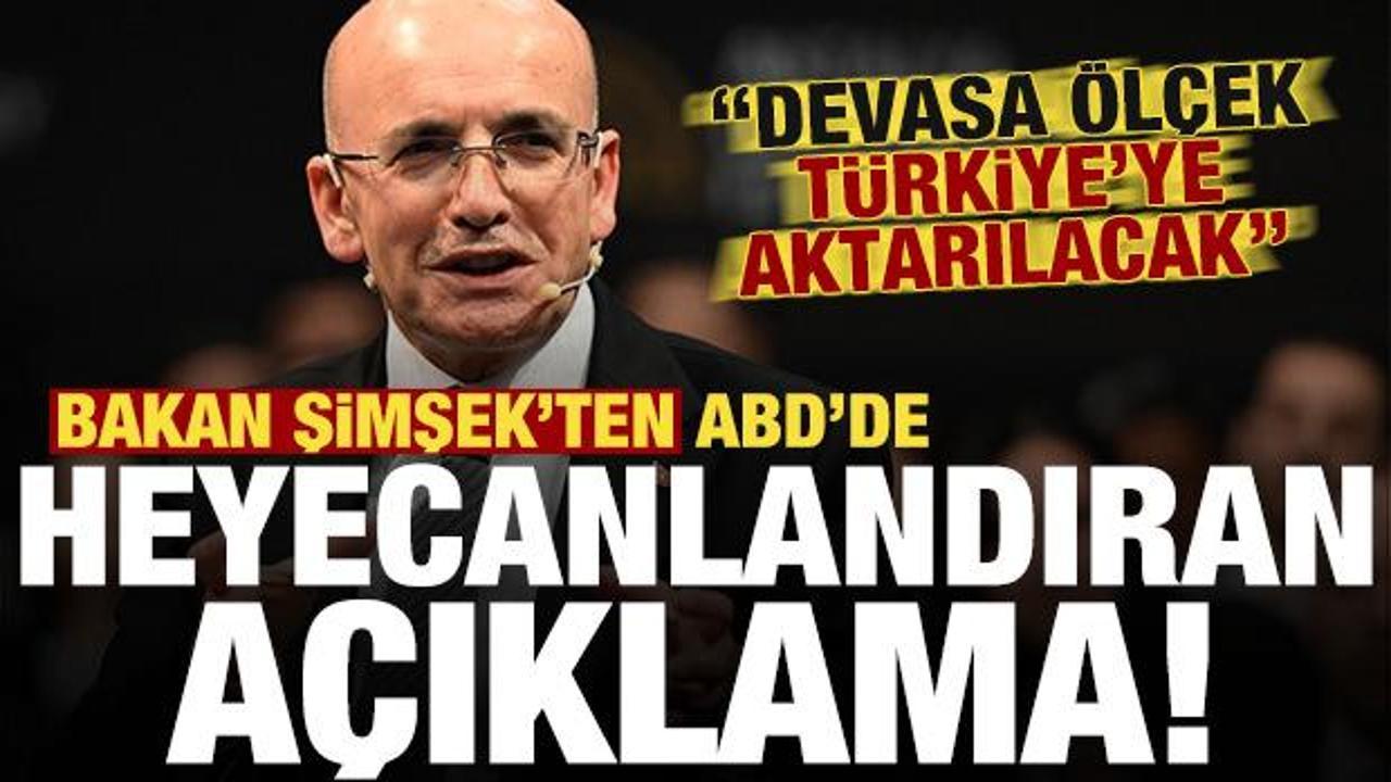 Bakan Şimşek'ten ABD'de heyecanlandıran a&ccedil;ıklama: Devasa &ouml;l&ccedil;ek T&uuml;rkiye'ye aktarılacak!