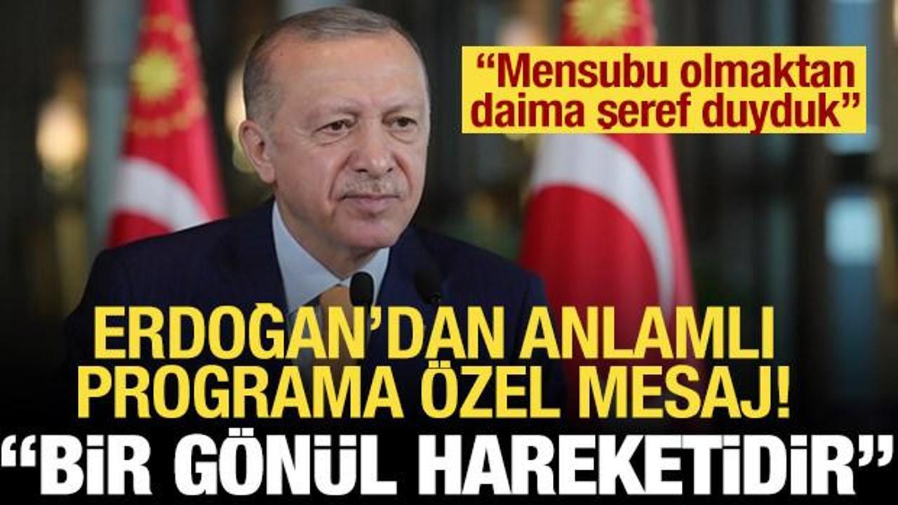 Cumhurbaşkanı Erdoğan'dan İlim Yayma Cemiyeti programına video mesaj!