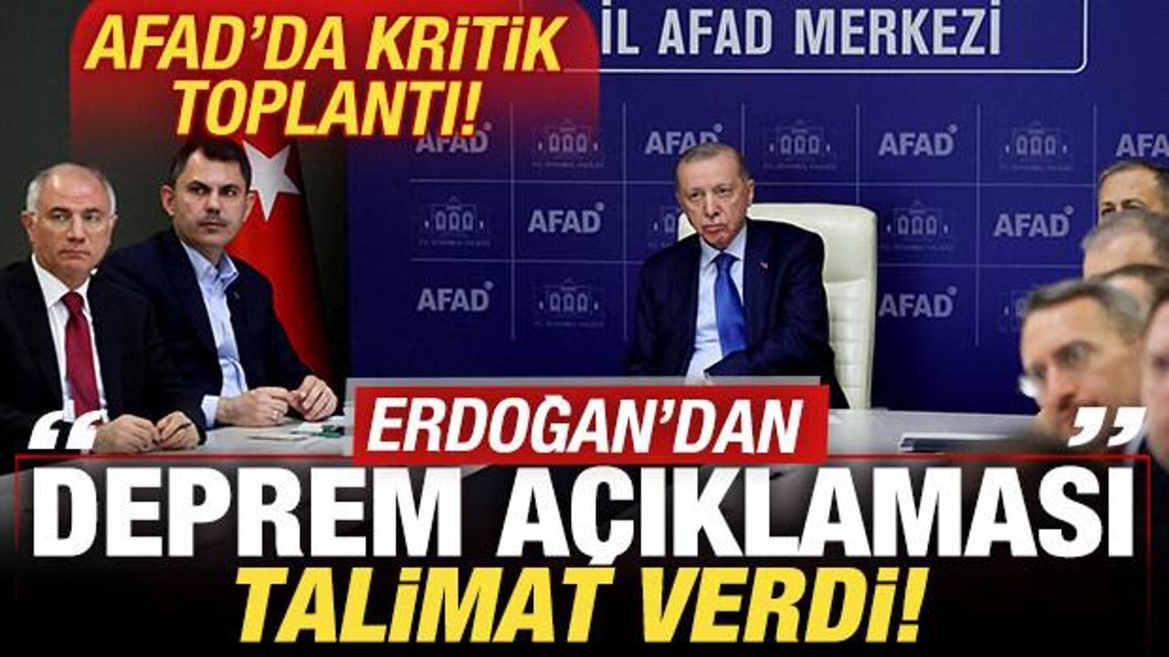 Erdoğan'dan son dakika deprem açıklaması! 'Gerekli talimatları verdik' deyip duyurdu