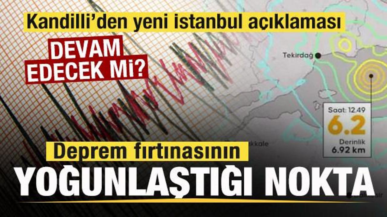Kandilli'den yeni İstanbul a&ccedil;ıklaması: Depremlerin yoğunlaştığı nokta! Devam edecek mi?