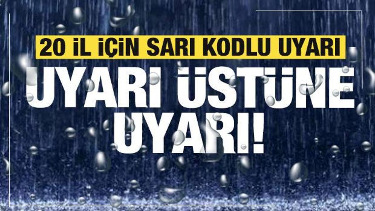Meteoroloji'den &ccedil;ok sayıda il i&ccedil;in sarı kodlu uyarı! Havaya dikkat