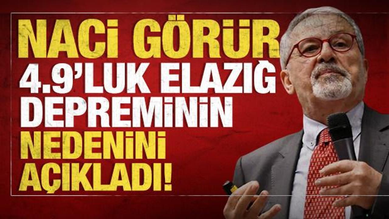 Prof. Dr. Naci G&ouml;r&uuml;r, 4.9'luk Elazığ depreminin nedenini a&ccedil;ıkladı!