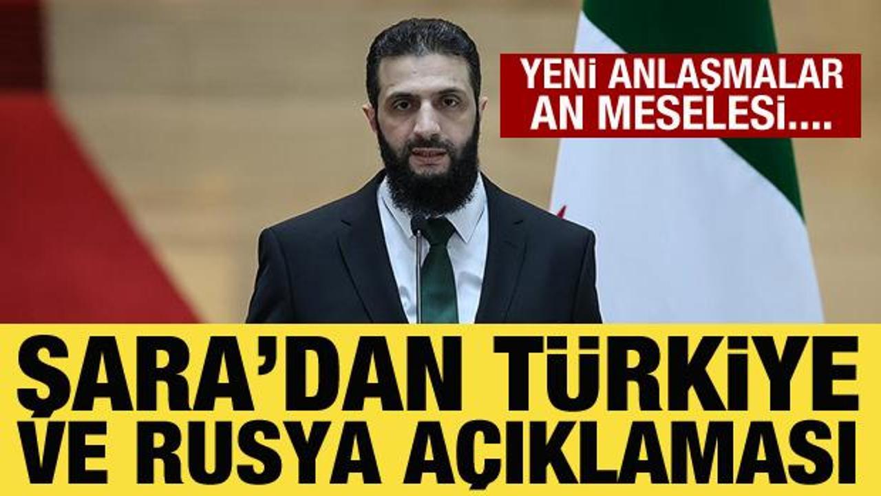 Şara'dan Türkiye ve Rusya açıklaması