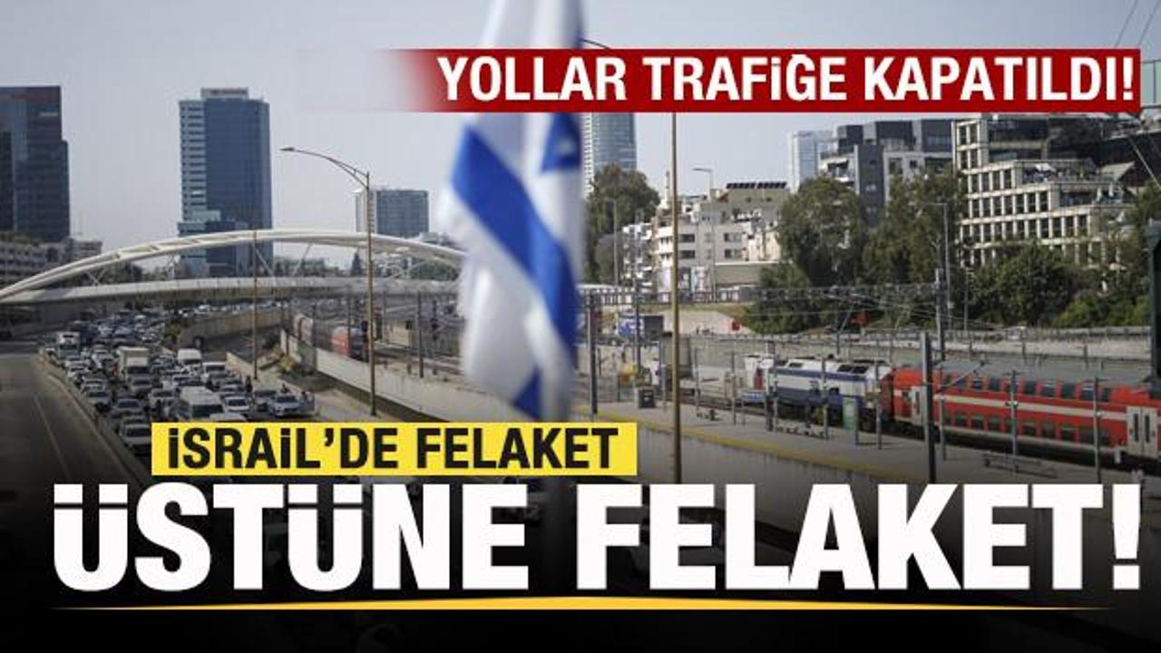 İsrail'de felaket üstüne felaket! Önce bomba alarmı, sonra sel! Yollar trafiğe kapatıldı