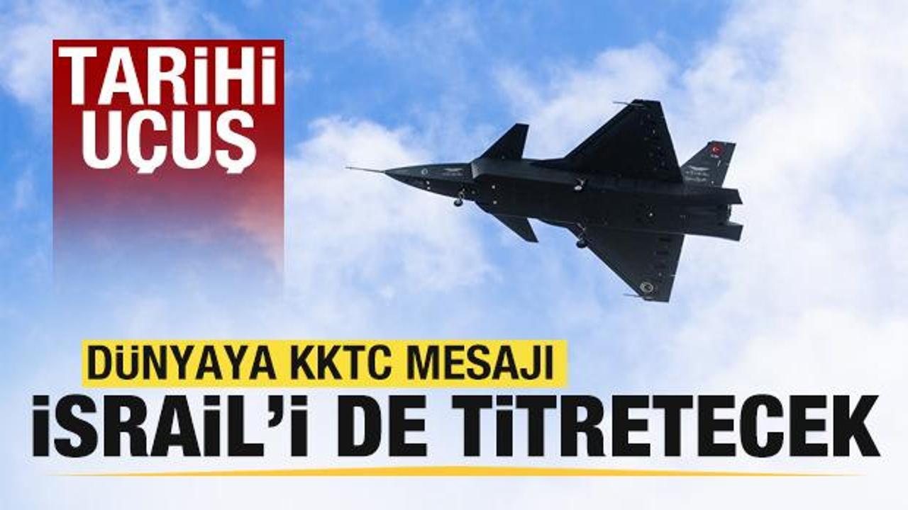 KIZILELMA’dan tarihi uçuş! Dünyaya KKTC mesajı! İsrail'i de titretecek