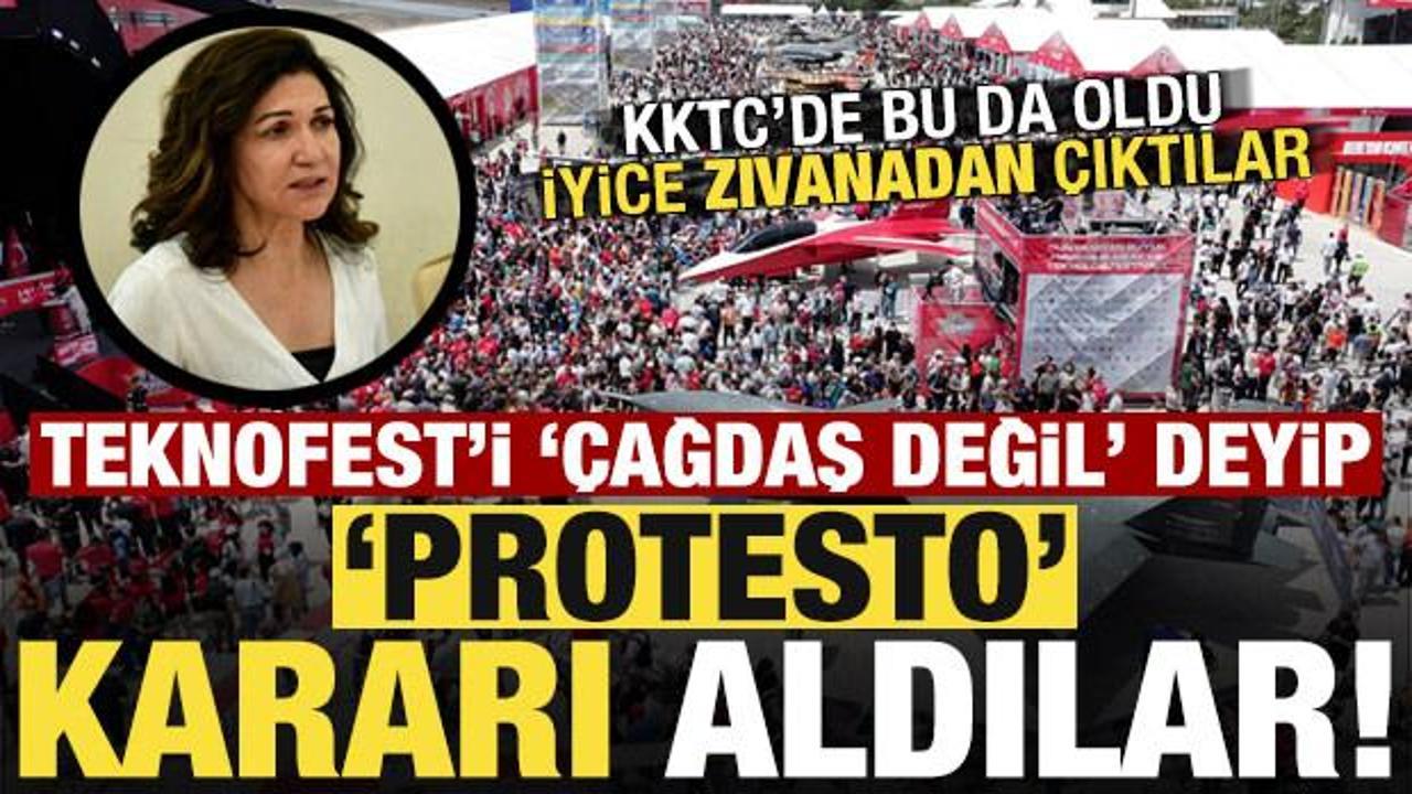 KKTC'de skandal olaylar bitmiyor! TEKNOFEST'i 'çağdaş değil' deyip protesto edeceklermiş..