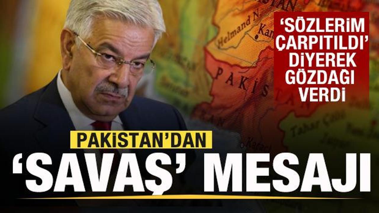 Pakistan Savunma Bakanı'ndan 'savaş' açıklaması: Sözlerim çarpıtıldı