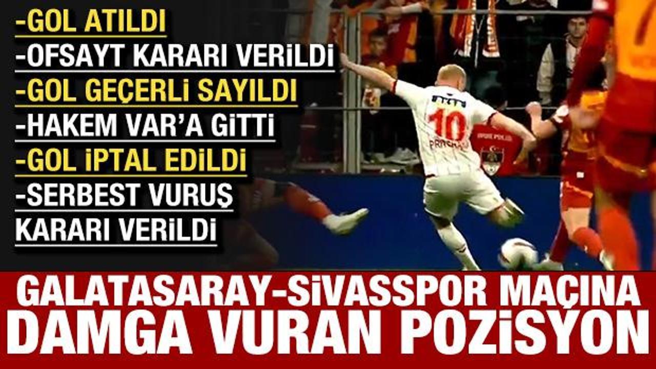 Rams Park'ta tartışmalı pozisyon! Sivasspor'un gol&uuml; iptal edildi