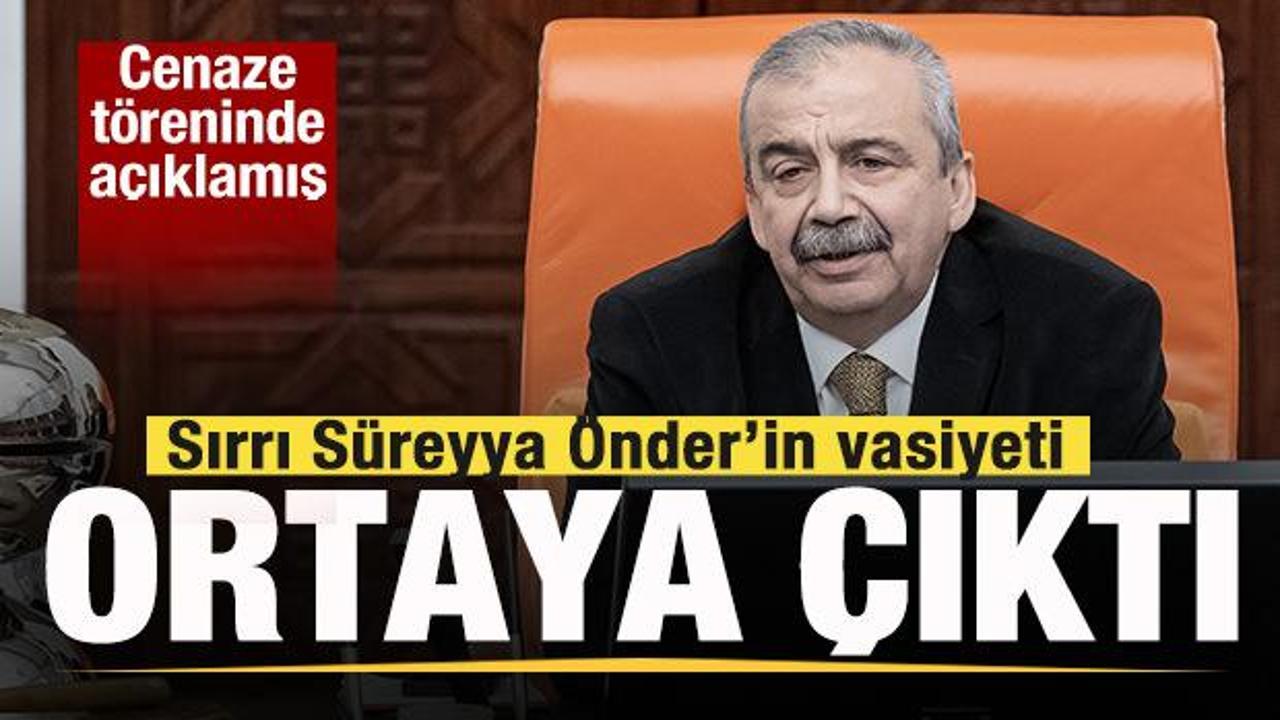 Sırrı Süreyya Önder’in vasiyeti ortaya çıktı! Cenaze töreninde açıklamış