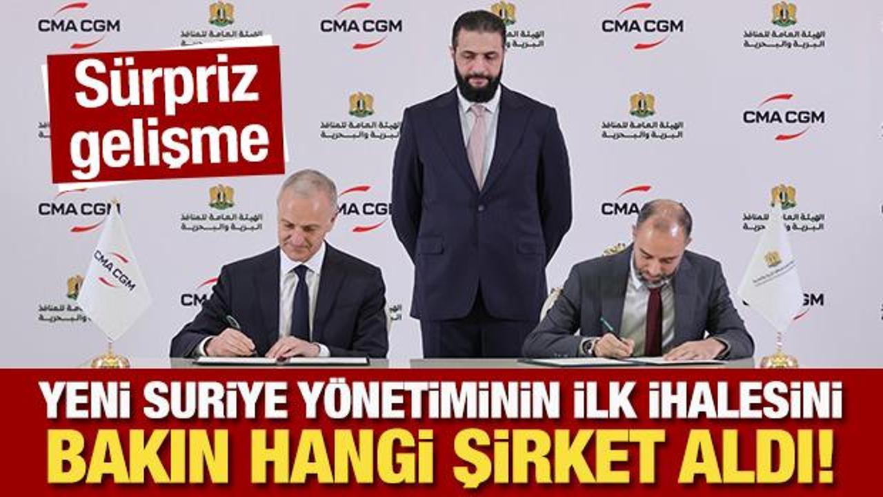 S&uuml;rpriz gelişme: Yeni Suriye y&ouml;netiminin ilk ihalesini bakın hangi şirket aldı!