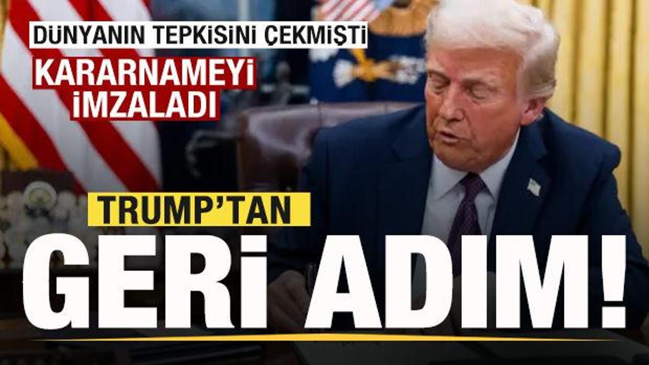 Trump'tan geri adım! Kararnameyi imzaladı!